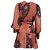 Vestido Mini Wrap Impresso Noemi em Seda Laranja Ulla Johnson - vista 4