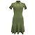 Vestido Mini de Punto con Cuello Sandro Esmila en Viscosa Oliva Verde Verde oliva
