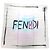 Bufanda de seda con logo Baguette Mania de Fendi Negro Blanco Azul
