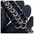 Bracciale in velluto e charm in strass Chanel Nero Argento - vista 11