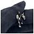 Bracciale in velluto e charm in strass Chanel Nero Argento - vista 8