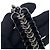Bracciale in velluto e charm in strass Chanel Nero Argento - vista 9