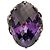 Autre Marque Anello in argento 925 con zaffiro viola ovale e diamanti
