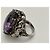 Autre Marque Anello in argento 925 con zaffiro viola ovale e diamanti - vista 4