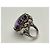 Autre Marque Anello in argento 925 con zaffiro viola ovale e diamanti - vista 6
