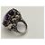 Autre Marque Anello in argento 925 con zaffiro viola ovale e diamanti - vista 7