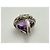 Autre Marque Anello in argento 925 con zaffiro viola ovale e diamanti - vista 9