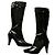 Autre Marque Botas negras de charol con tacón Negro