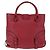 Borsa a mano Gancini in pelle rossa e oro Auth ARZ035A di Salvatore Ferragamo Rosso D'oro - vista 3