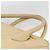 CHANEL Borsa a Mano in Pelle Caviar Crema Oro CC Auth 174548 D'oro Crudo - vista 8