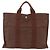 Hermès HERMES Borsa a Mano Her Line MM Tela Marrone Argento Auth ARZ296 - vista 2
