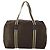 Borsa Boston in nylon marrone e argento della linea Sherry di GUCCI 012 8657 Auth fm5186 - vista 3