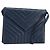 SAINT LAURENT Borsa a Spalla in Pelle Blu Navy Oro Auth 173693 D'oro