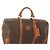 Céline Borsa Boston in tela Macadam CELINE in pelle PVC marrone oro Auth ki6500 D'oro