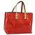 LOUIS VUITTON Monogram Vernis Reade PM Borsa a Mano Rossa M91088 LV Auth ka3053 Rosso
