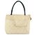 Borsa tote standard CHANEL in tela beige con CC dorato Auth BSZ077 D'oro - vista 2