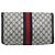 GUCCI GG Supreme Sherry Line Clutch Bag PVC Blu Navy Rosso 84 01 007 Auth ARZ315 - vista 3