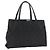 Borsa a mano Christian Dior in nylon nero e argento Auth bs33989