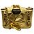 Borsa a spalla in pelle dorata Moschino Biker Jacket D'oro