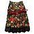 Autre Marque Vestido largo de flores con cinturón Negro Blanco Roja Multicolor Verde