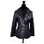Anna Molinari Blumarine Lederblazer aus den 90ern Schwarz