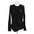 Body Balmain nero a maniche lunghe in viscosa