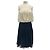 L'Agence Bicolor plissiertes Seidenkleid Schwarz