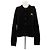 Ganni Schwarzer Wollcardigan