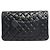 Chanel Borsa Classic Double Flap media in pelle di agnello nera 2010 - vista 2