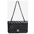 Chanel Borsa Classic Double Flap media in pelle di agnello nera 2010 - vista 3