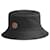 HERMÈS CAPPELLO ALLA PESCATORA «FRED H CIRCLE» IN COTONE. Nero