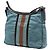 Bolso de Hombro de Lona Azul Gucci con Banda Web - vista 2