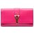 Clutch Chyc Ligne in pelle rosa Saint Laurent