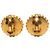 Orecchini a clip in oro placcato e smalto CC dorato di Chanel - vista 2