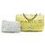 Chanel Flap in Pelle di Vitello Gialla Perforata con Logo e Occhielli Giallo - vista 8