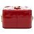 Borsa Vanity Vicky Monogram in Patente Matelassé Rossa Saint Laurent Rosso - vista 3
