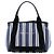 Balenciaga Cabas S Striato in Tela Blu Navy