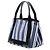 Balenciaga Cabas S Striato in Tela Blu Navy - vista 2