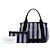 Balenciaga Cabas S Striato in Tela Blu Navy - vista 8