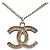 Chanel Silber CC mit Strass-Pendelkette - Ansicht 2