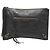 Clutch piatta con zip Motocross classico in agnello grigio Balenciaga