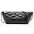 Borsa a spalla Sade Mini in agnello trapuntato nero di Saint Laurent