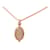 Collier Pendentif Maillon Mini en Or Rose Plaqué Hermès Doré  - vue 2