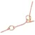 Collier Pendentif Maillon Mini en Or Rose Plaqué Hermès Doré  - vue 3