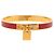 Kelly Bracciale Bangle Cadena Lock in Epsom placcato oro rosso Hermès
