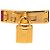 Kelly Bracciale Bangle Cadena Lock in Epsom placcato oro rosso Hermès - vista 4