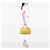 Bolsa grande de lona canapa logo amarelo Prada - vista 8