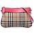Borsa a tracolla Peyton in nylon a quadri Haymarket beige di Burberry