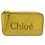 Tarjetero de cuero amarillo Chloé Sense