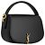 Borsa a spalla a mezzaluna SAINT LAURENT VOLTAIRE Nero - vista 2
